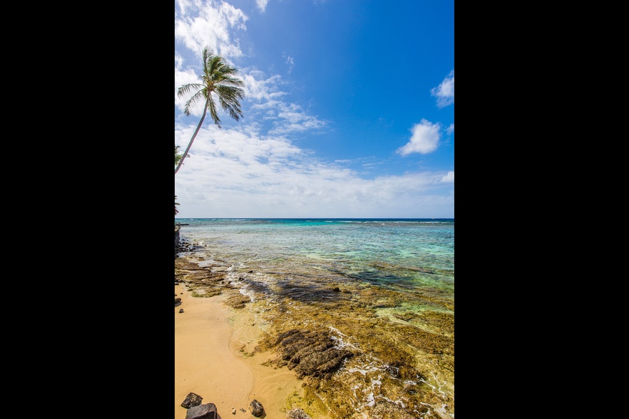 Steps to some of the most famous south shore surf spots! Great snorkeling areas too!