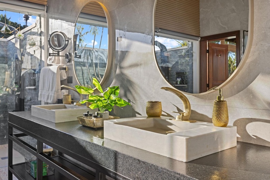 A peaceful setting for your daily glam routine.