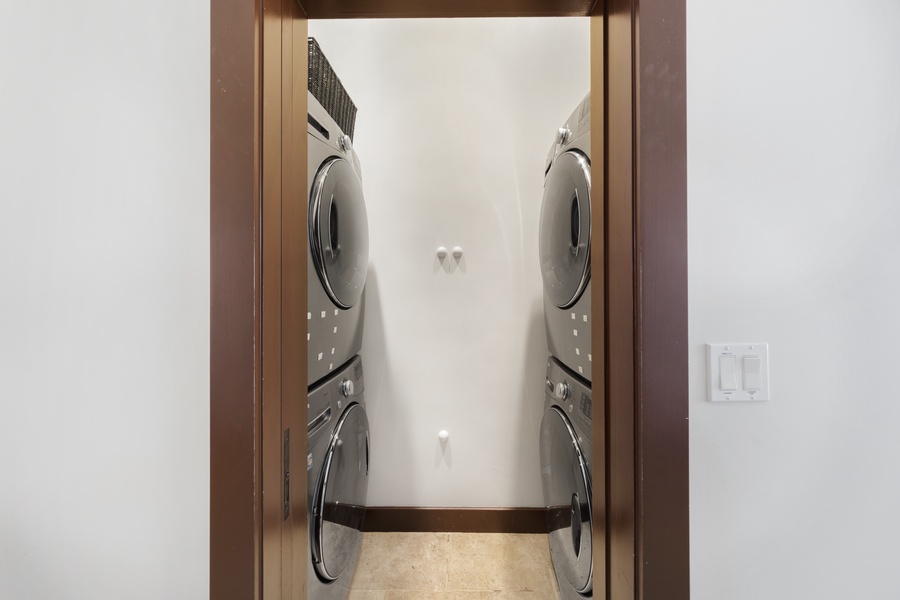 Two washers and dryers to keep you clean and fresh throughout your stay.