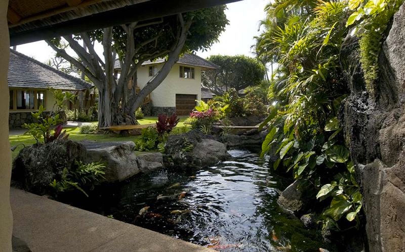 Koi Pond next to Japanese Bath House