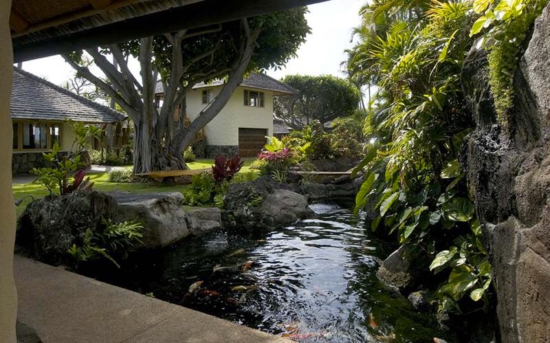 Koi Pond next to Japanese Bath House