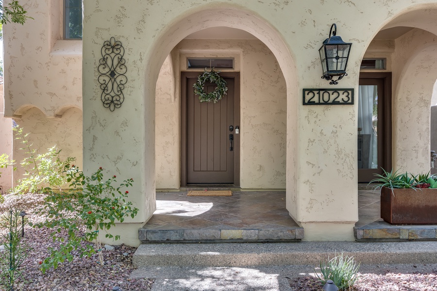 Step into the welcoming front door of your home.