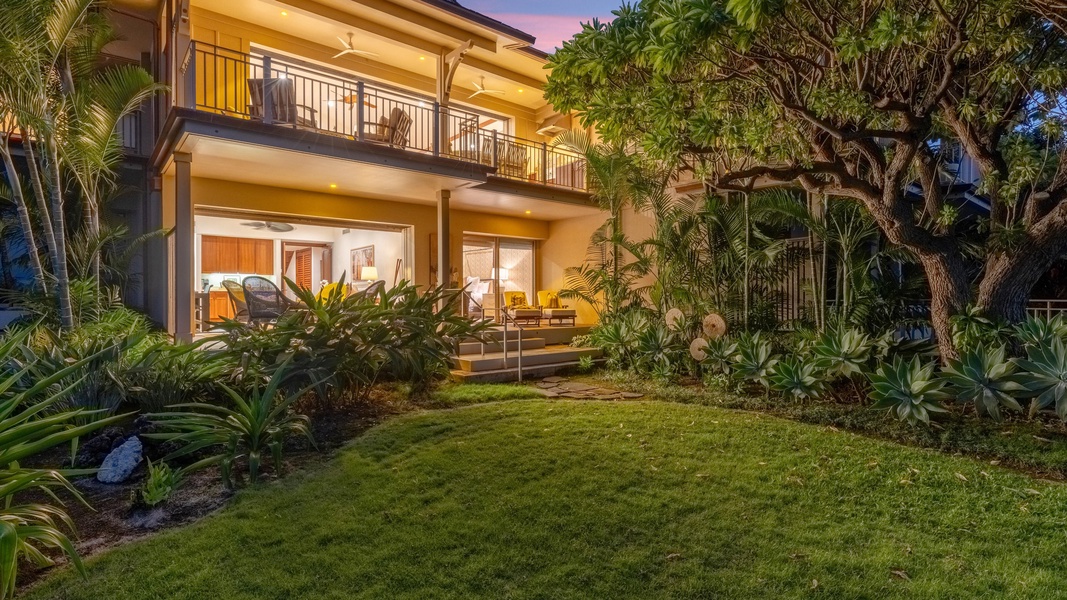 Evening garden strolls are extra special under the warm twilight glow.