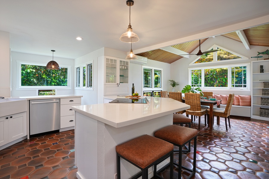 Enjoy cooking a fresh meal in this amazing kitchen