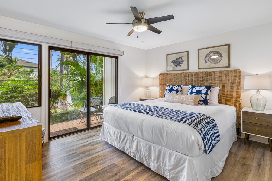 Relax in a king bed with lanai access at Wailea Ekolu 1605 – your Maui retreat awaits.