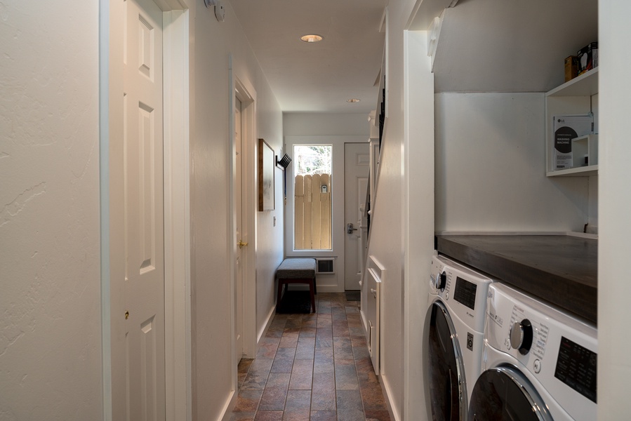 There is a laundry room with washer and dryer for your convenience