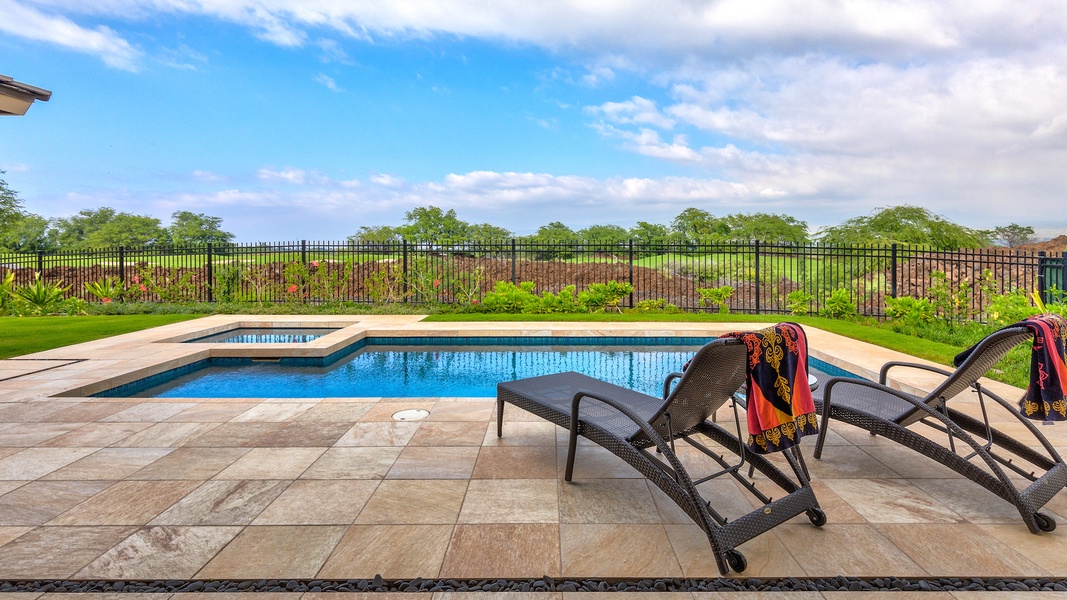 Tranquil view from the pool.