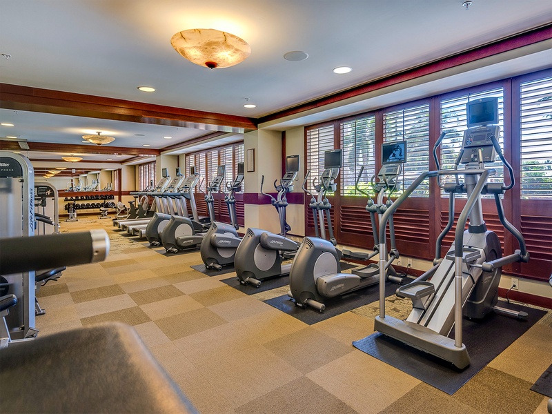 The on-site gym with state of the art amenities.
