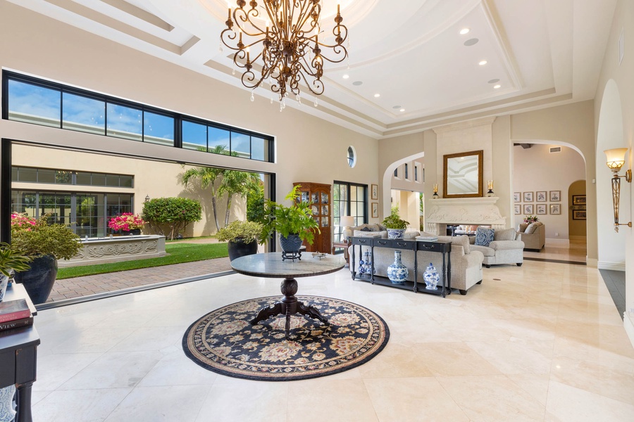 Step into the elegantly appointed foyer.