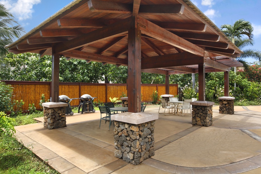 Grill and Gather: the BBQ area is a delightful space for outdoor cooking and entertaining.