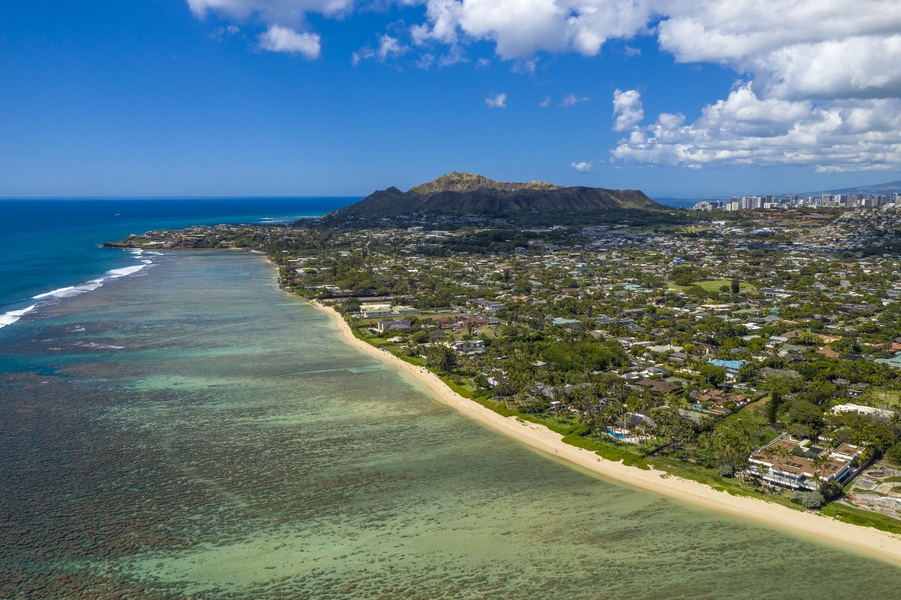 Diamond Head is only a five-minute drive away