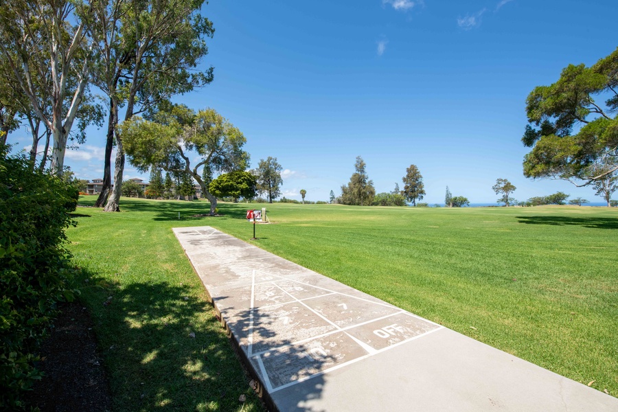 Shuffleboard enthusiasts will love the community court—equipment is complimentary and fun is always in play!