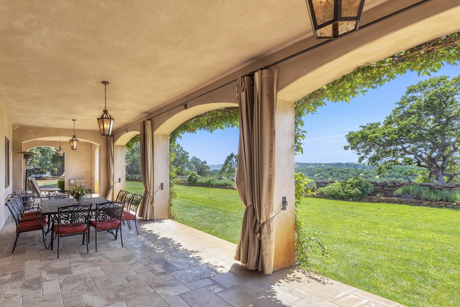 Lounge under your private patio enjoying the country view