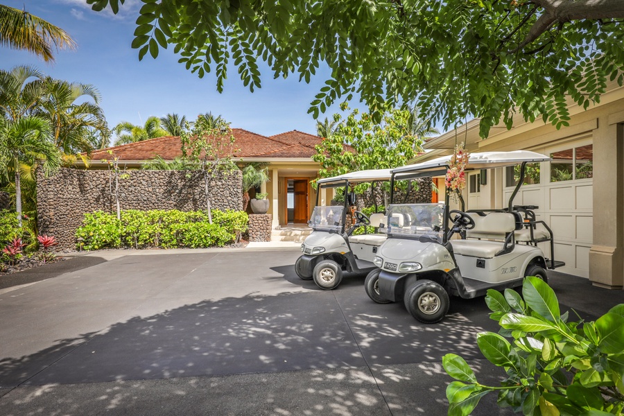 Use of two 4-Seater golf carts is included with your rental.