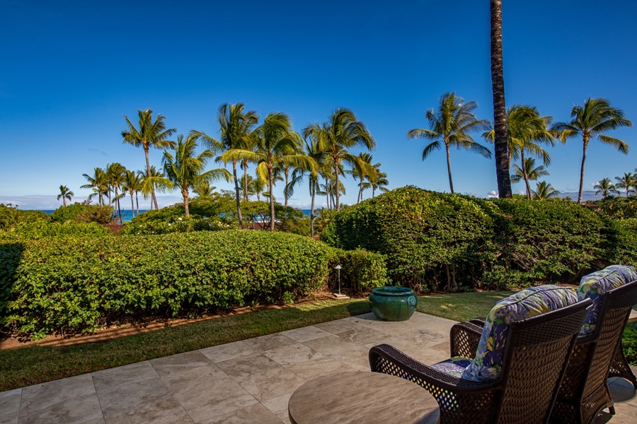 The perfect morning coffee spot on the lanai.