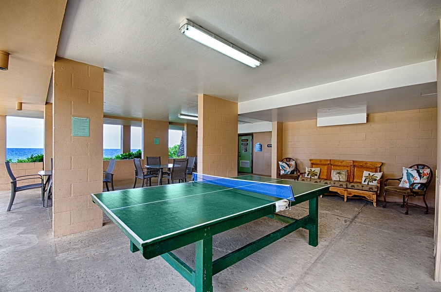 Unleash your competitive spirit at the Kona Makai Ping Pong table.
