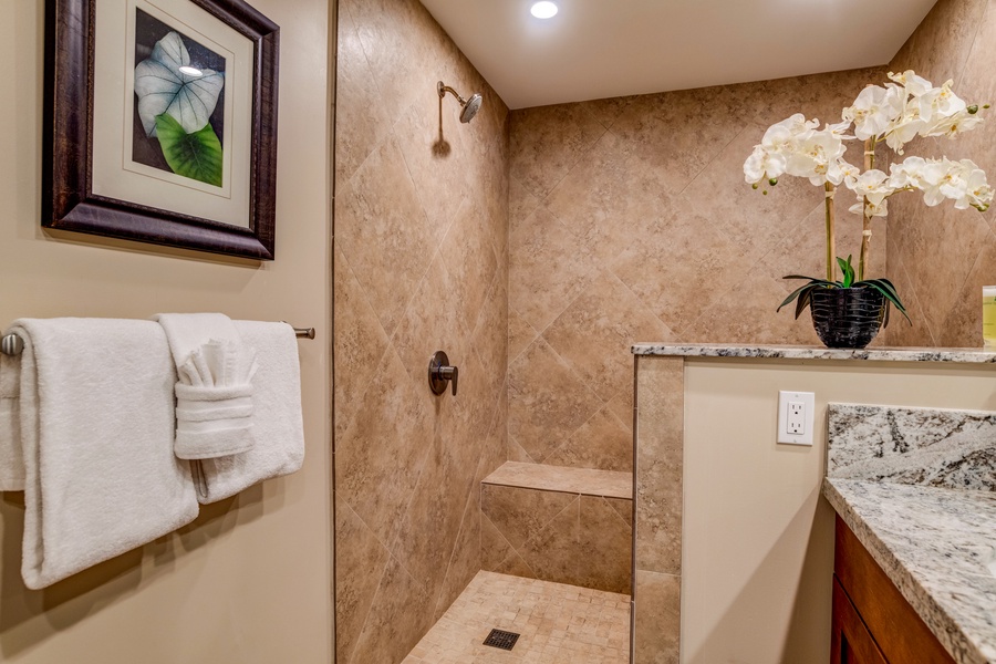 A large walk-in shower!