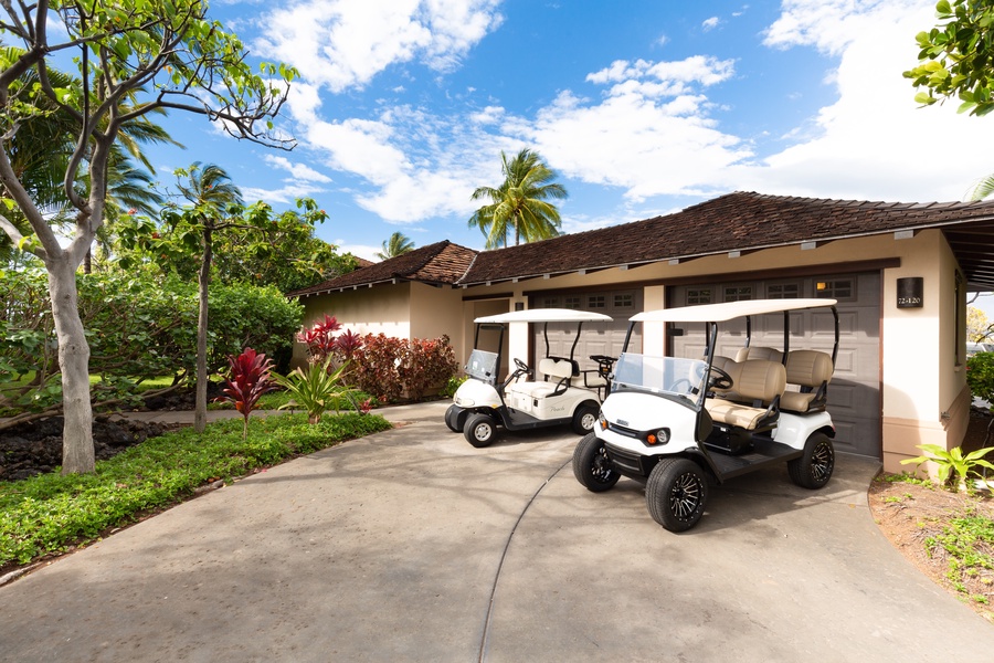This rental is equipped with TWO golf carts!