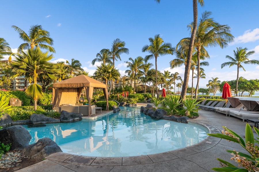 Soak in the spa under swaying palms just minutes from your Honua Kai Konea 204 lanai.