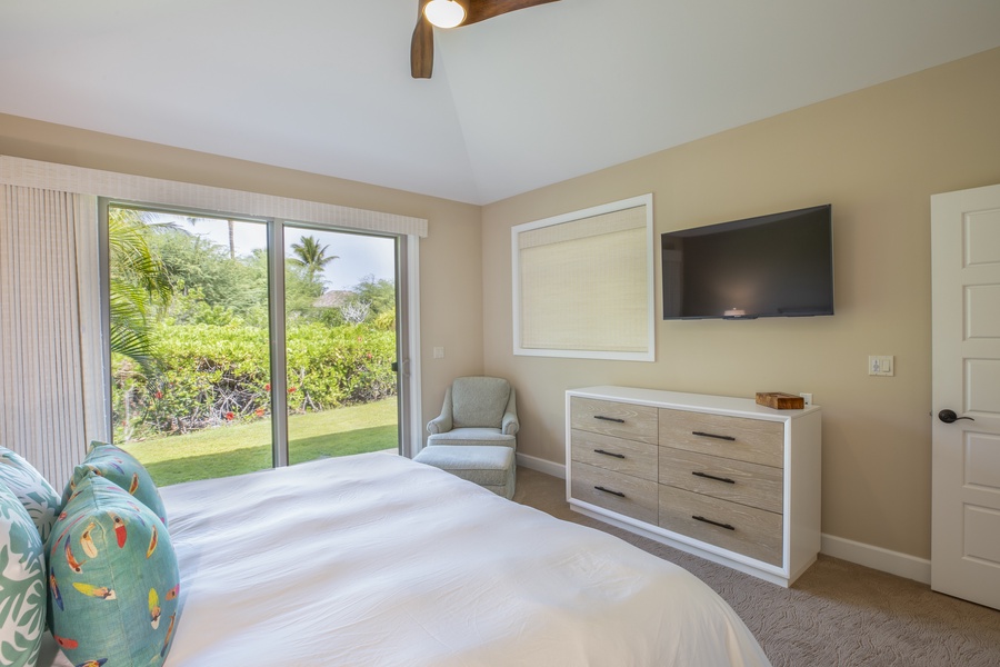 Wake up refreshed with soft natural light and a view of your private tropical oasis.