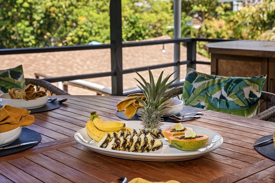 Enjoy local fruits most of which sourced from the property!