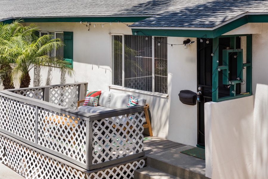 A welcoming porch for the afternoon sunlight!