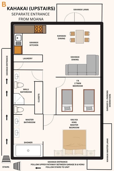 Review the thoughtfully designed floor plan so you can easily plan your stay and see how the home’s spaces connect for comfortable living.