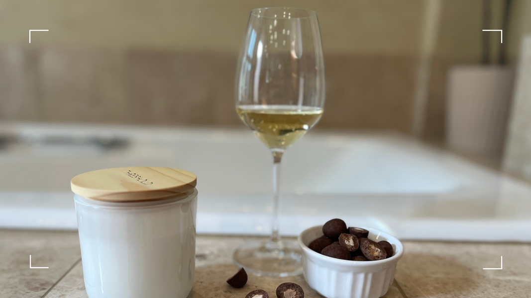 Indulge in a glass of fine wine and Hawaiian chocolate as you unwind after a long day at the beach.