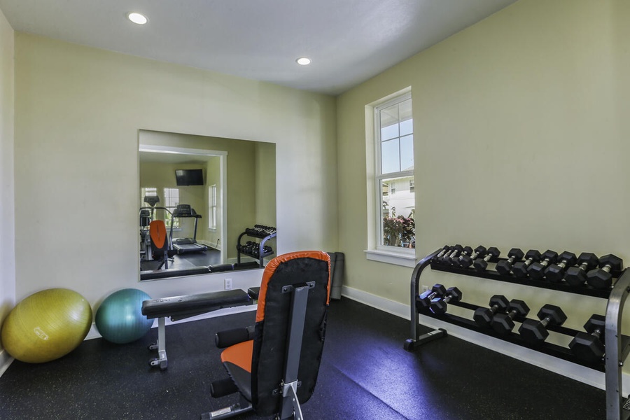 Get your daily workout in with the fitness room.