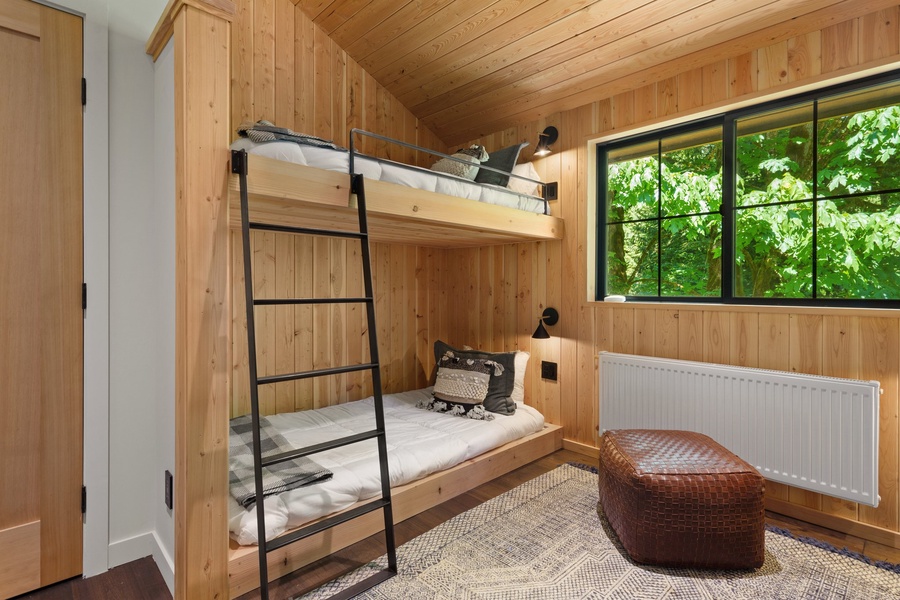 Make your way to the third bedroom with two twin bunk beds.