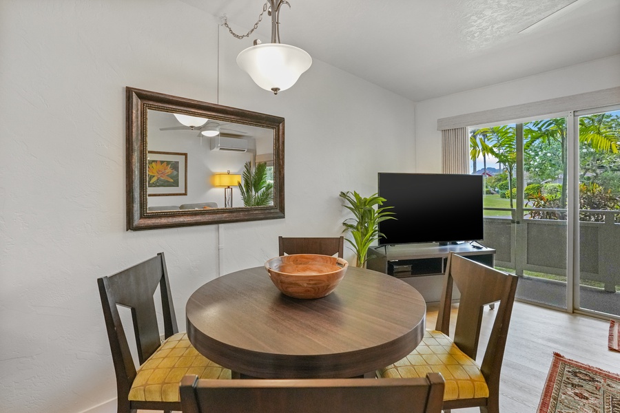 Open floor plan with natural lighting and recent design updates.