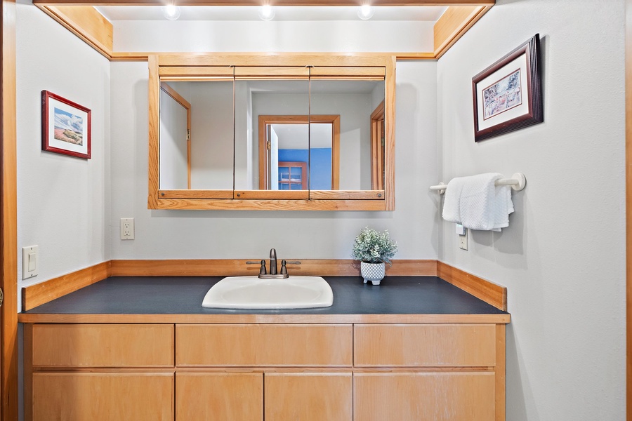 Common bathroom single sink vanity