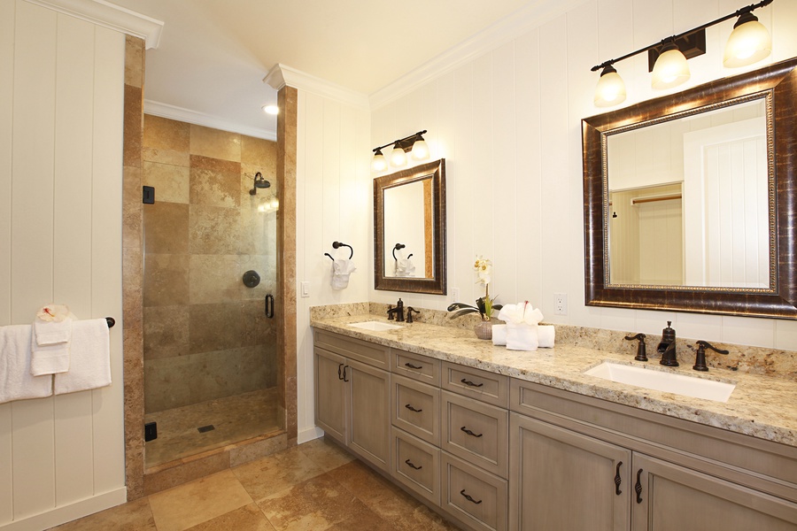 Guest Bathroom with dual shower heads