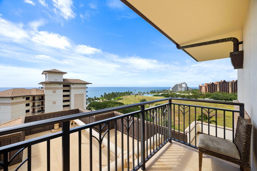Step onto your private balcony and breathe in the ocean breeze while taking in stunning sea views and tropical landscape.