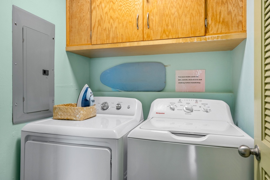 Take advantage of the in home washer and dryer to keep everything fresh during your stay.