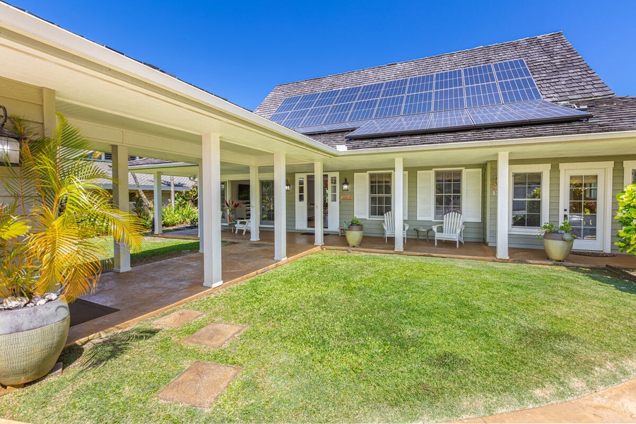 Relax on the covered lanai.