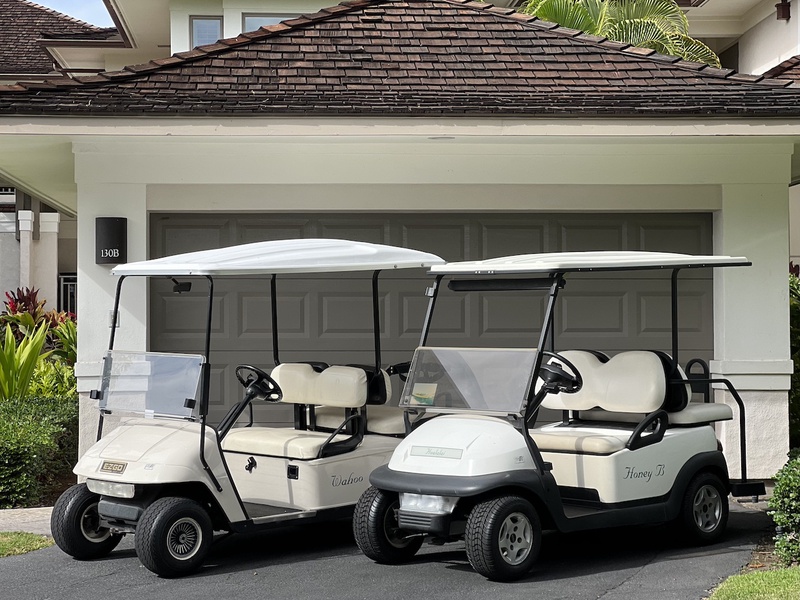 This rental comes with TWO 4-seater golf carts!