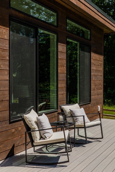 Enjoy the quiet view from the main home deck.
