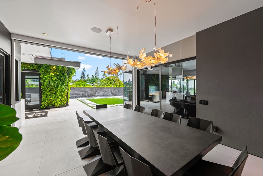 Enough seating to host everyone, dine in the soft natural light.