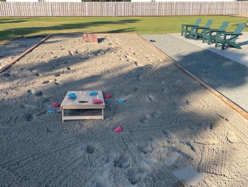 New Sand Pit for yard games