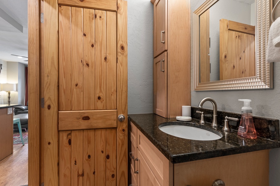 Single sink with storage