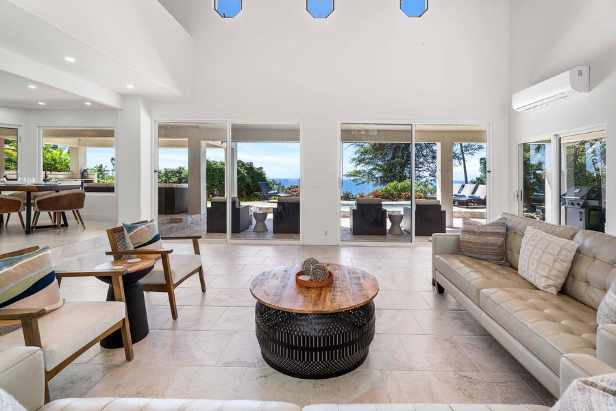 Seamlessly transition from the living area to refreshing poolside moments.