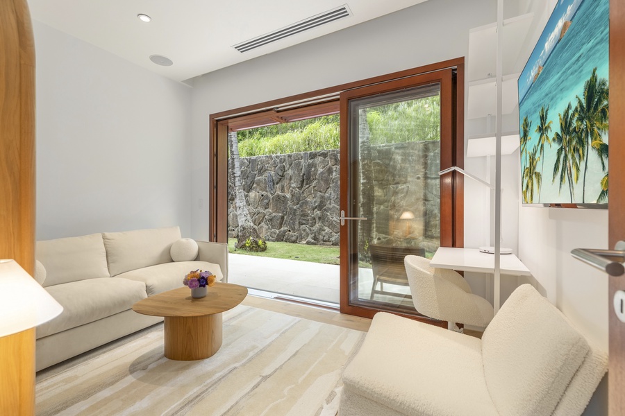 Charming guest bedroom with warm decor for a comfortable stay.