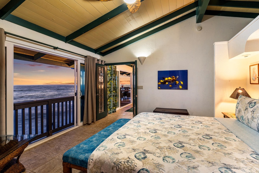 Step onto the lanai from your bedroom and watch the sun sink into the Pacific each evening.
