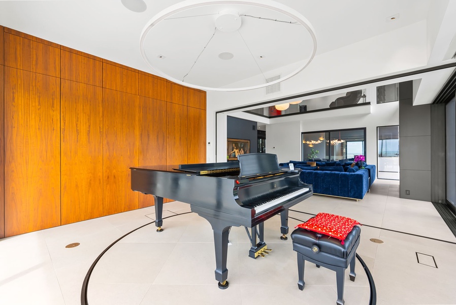 A modern symphony of textures and tones, this creative corner sets the stage for artful moments and inspired stays.