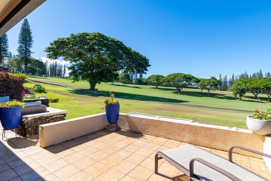 Expansive views of world famous Kapalua Bay golf course