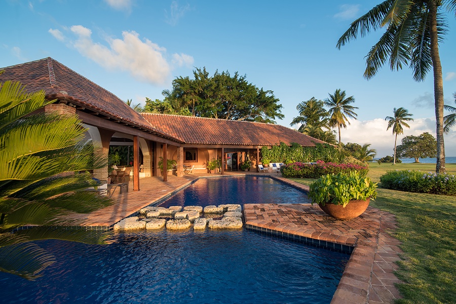Beautiful outdoor area with a spacious pool and views of the surrounding landscape.