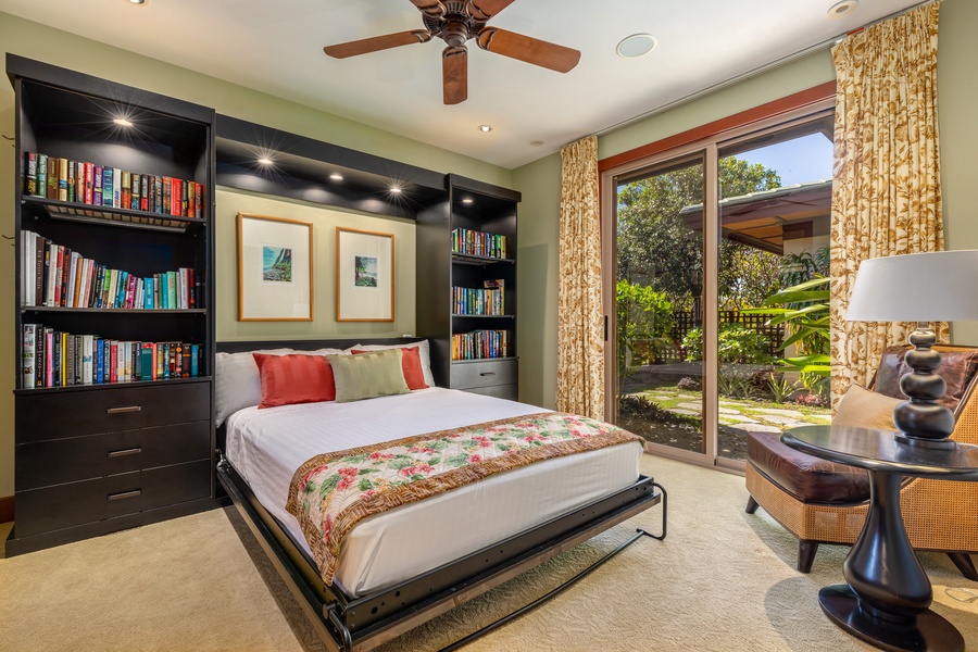 Guest suite 4 with Murphy bed and garden views.