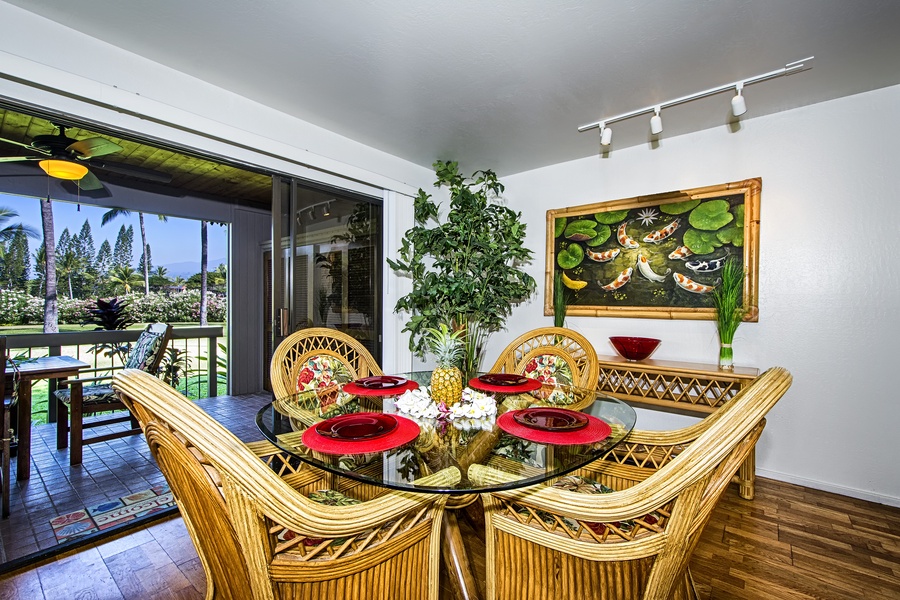 Beautifully furnished in a tropical theme with air conditioning throughout