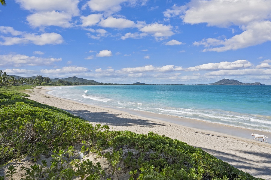 This beautiful beach is just steps away from the home